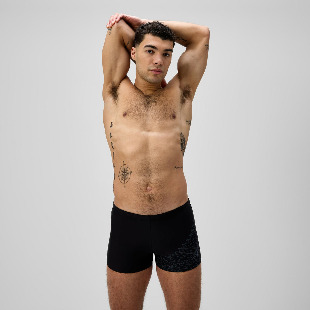 Medley Logo Aquashorts Black/Grey | Speedo