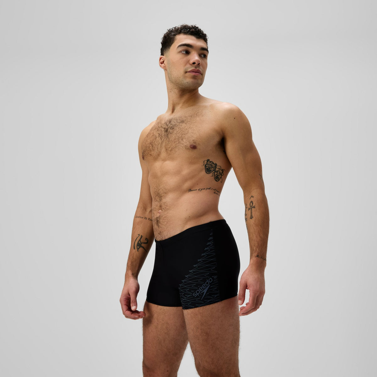 Medley Logo Aquashorts Black/Grey | Speedo