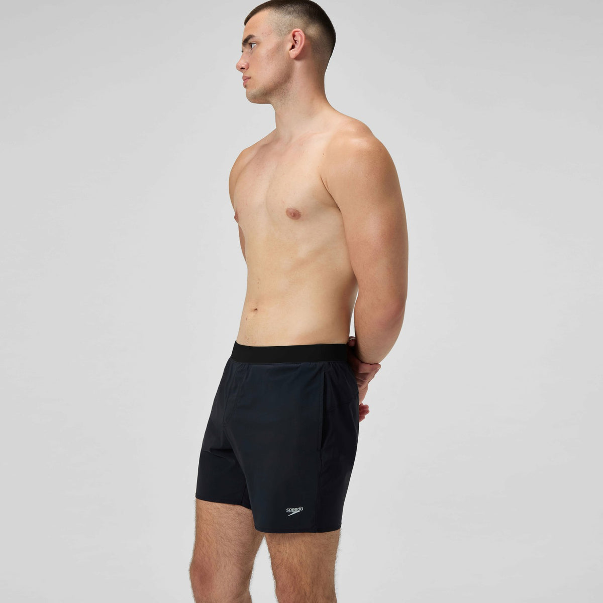 Lookout Solid Swim Shorts Black | Speedo