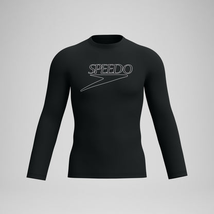 Endurance+ Logo Long Sleeve Rashguard Black | Speedo