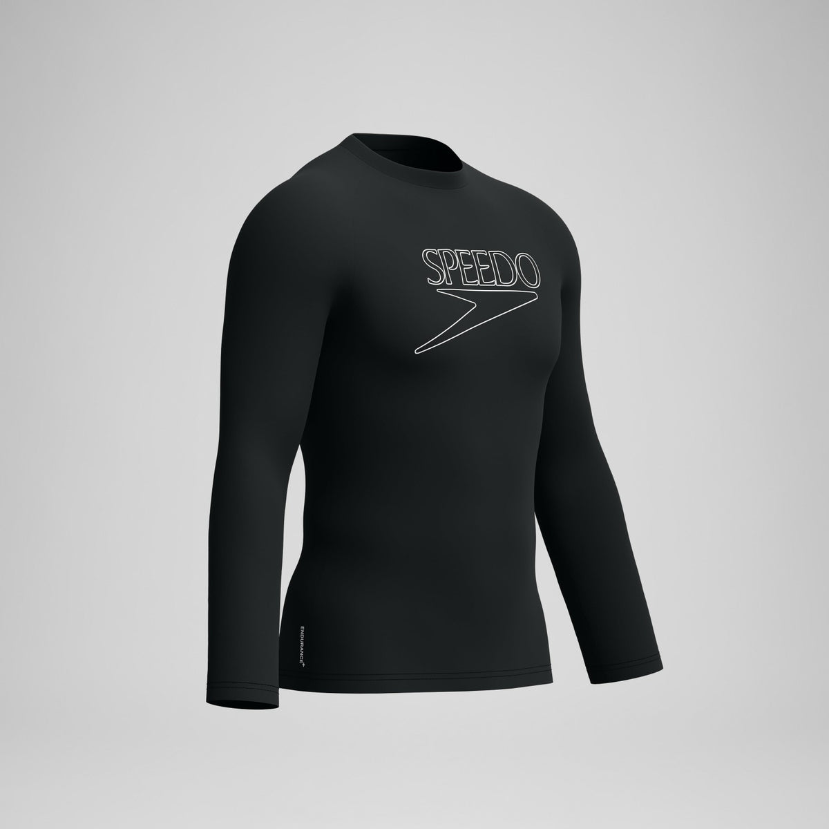 Endurance+ Logo Long Sleeve Rashguard Black | Speedo