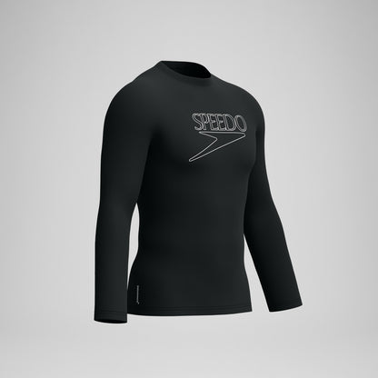 Endurance+ Logo Long Sleeve Rashguard Black | Speedo