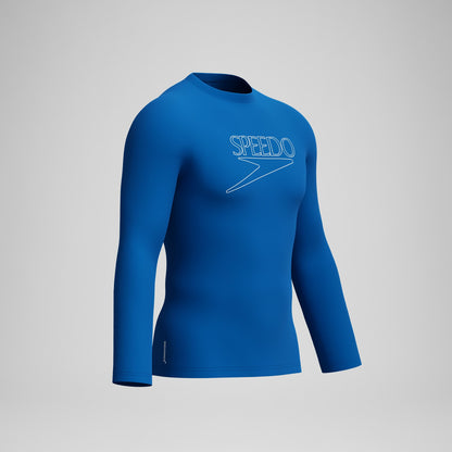 Endurance+ Logo Long Sleeve Rashguard Blue | Speedo