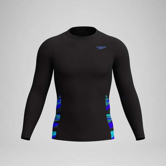 Endurance+ Splice Rash Top Black/Blue | Speedo