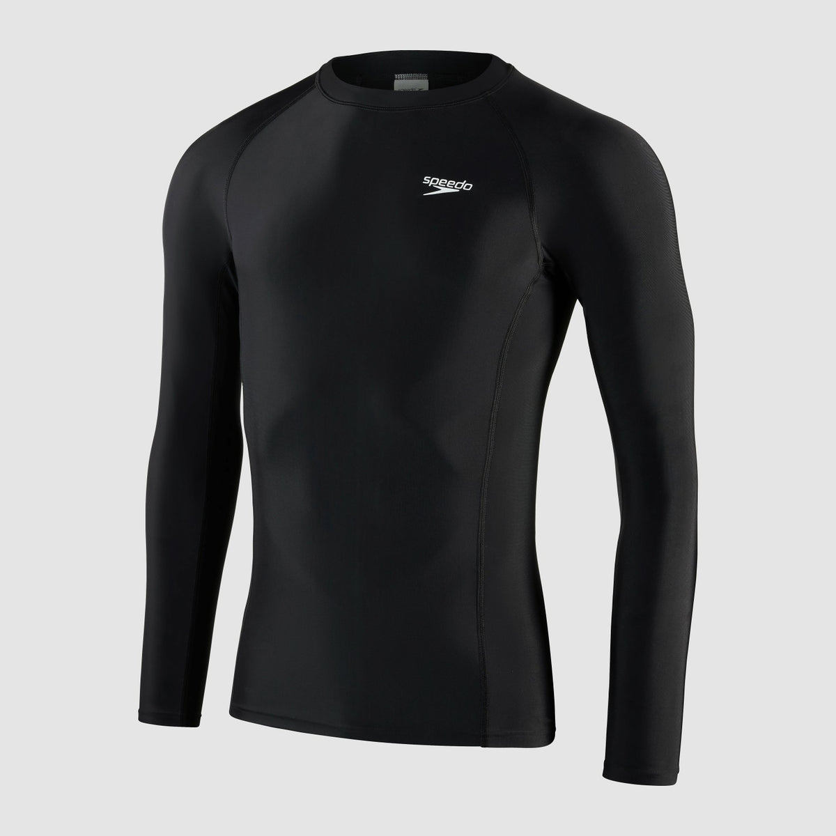 Long Sleeved Sun Protection Top Black/White | Speedo