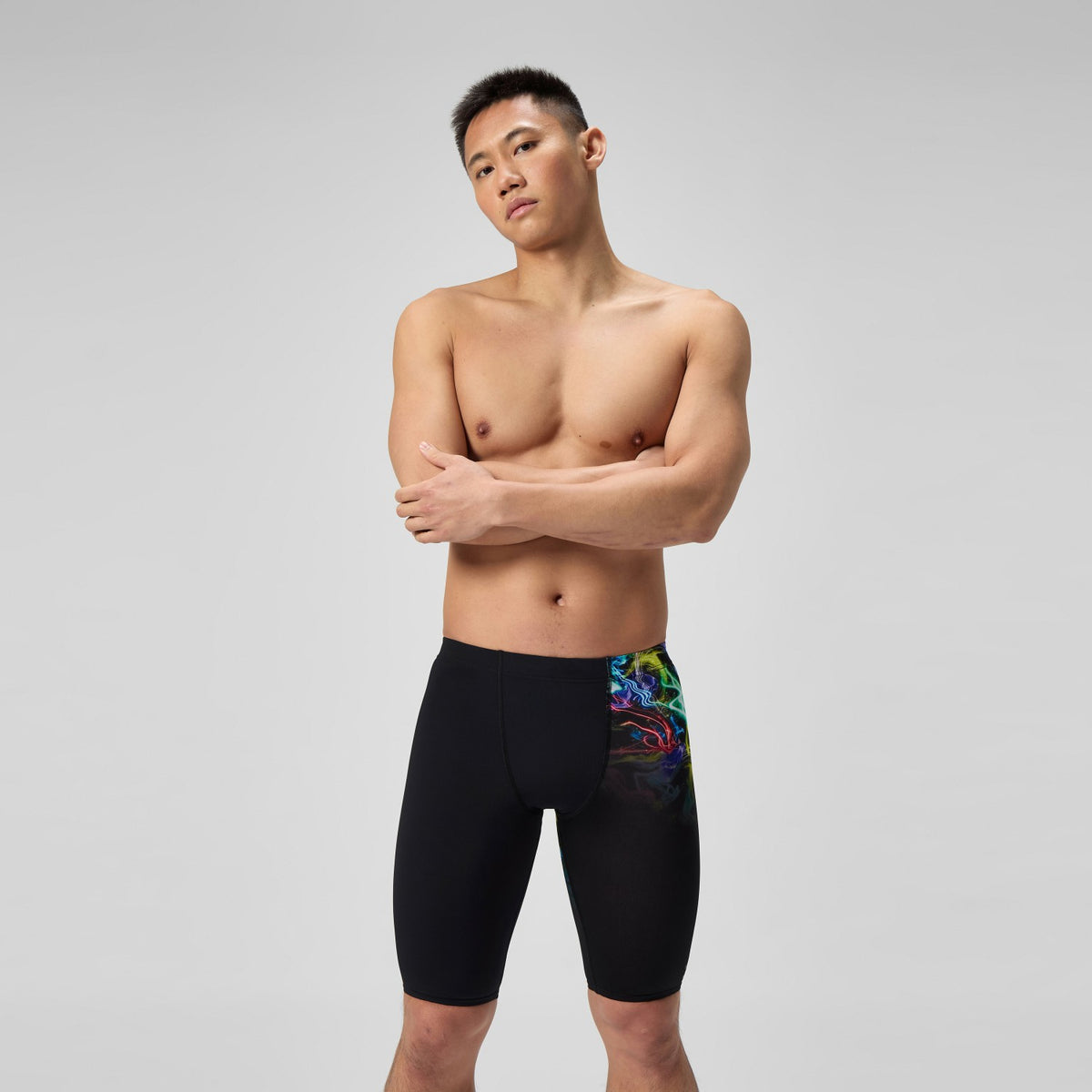 Club Training Printed Jammer Black/Green | Speedo