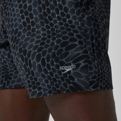 Lookout Printed Swim Shorts Black | Speedo
