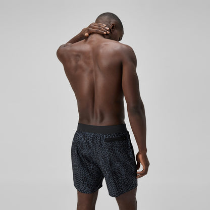 Lookout Printed Swim Shorts Black | Speedo