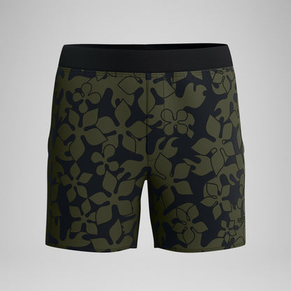 Lookout Printed Swim Shorts Dark Green | Speedo