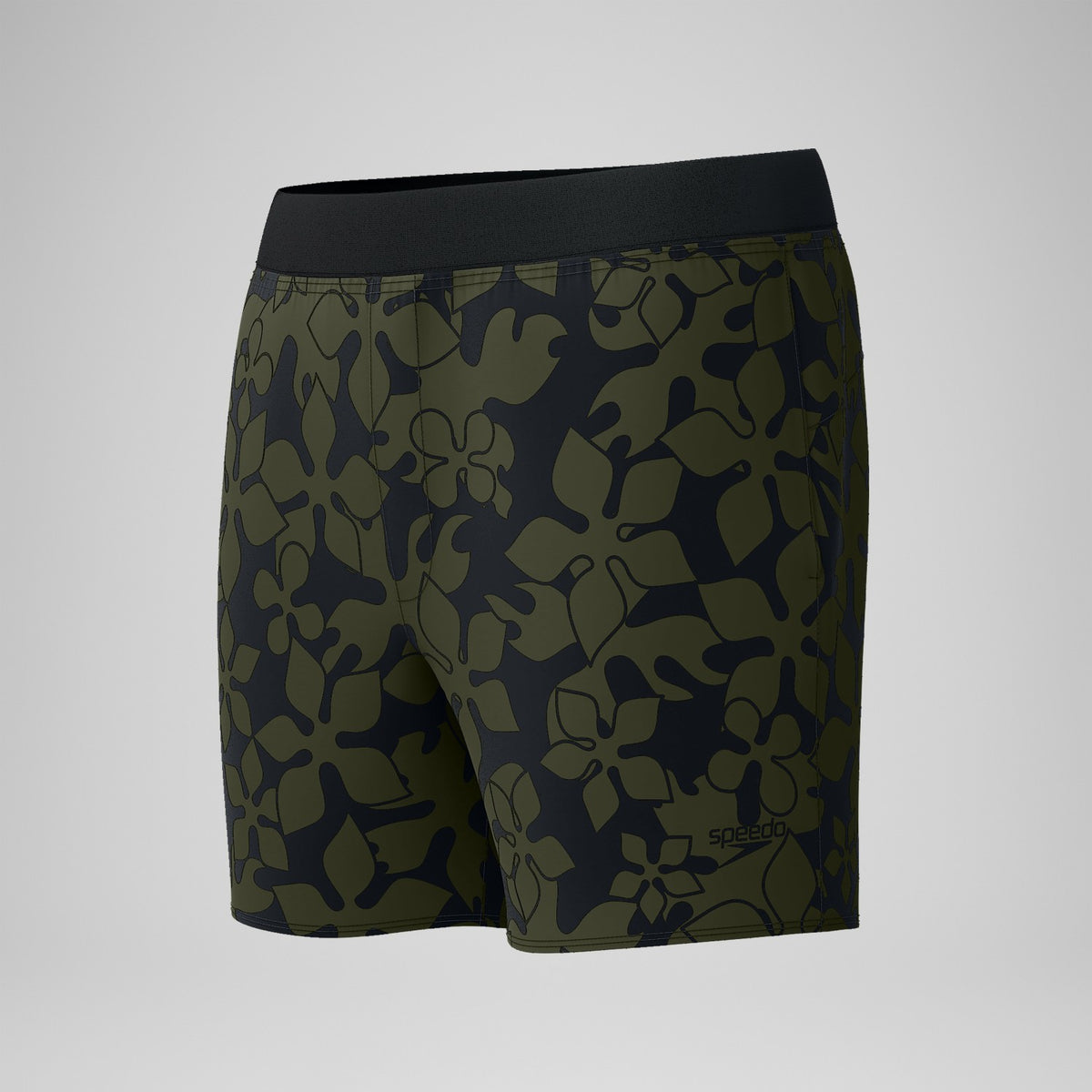 Lookout Printed Swim Shorts Dark Green | Speedo