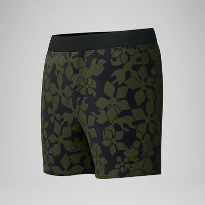 Lookout Printed Swim Shorts Dark Green | Speedo