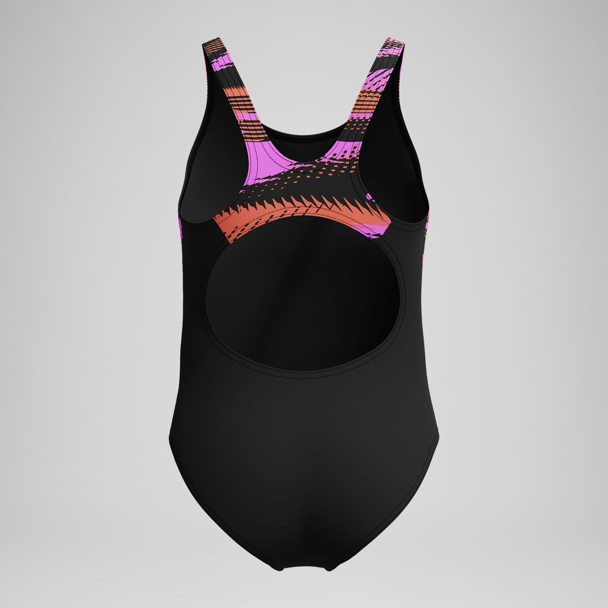 Girls' HyberBoom Splice Muscleback Swimsuit Black/Pink | Speedo