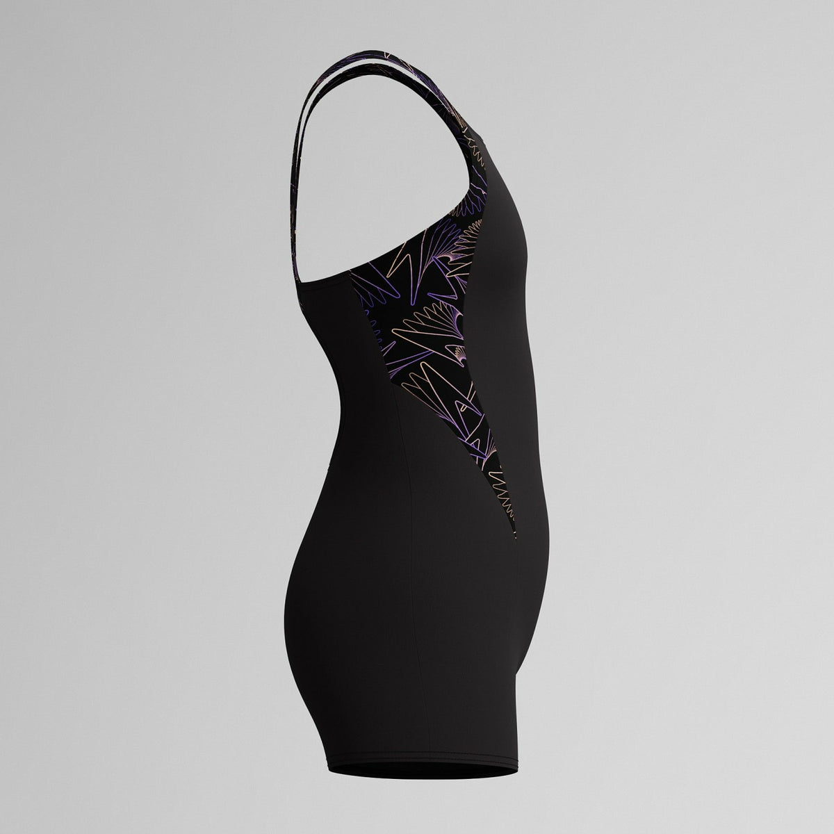 Girls Hyperboom Splice Legsuit Black/Peach | Speedo