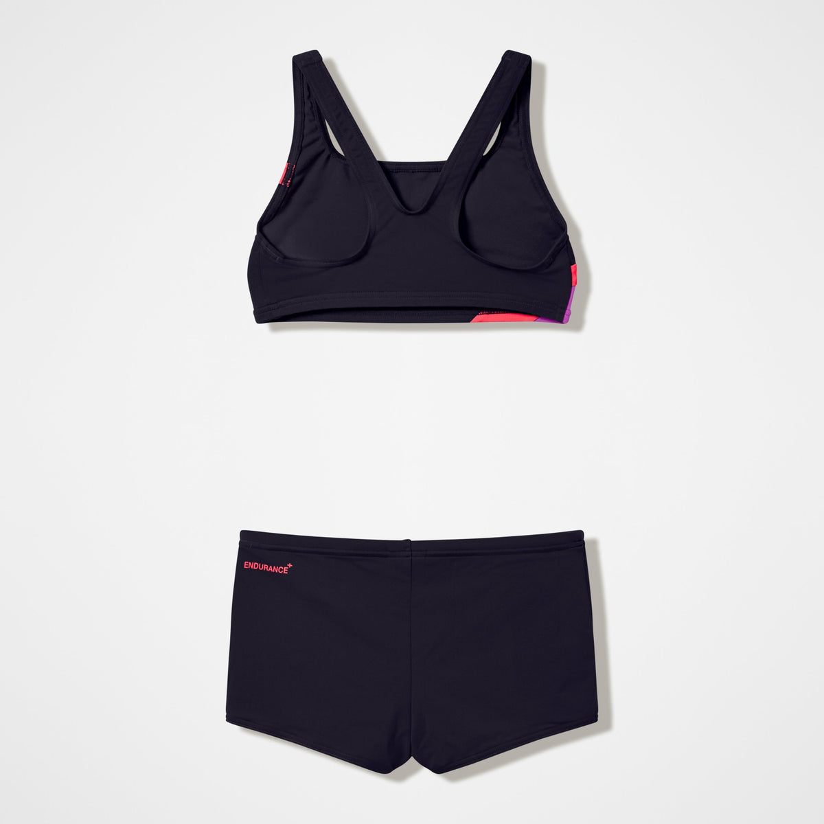 Girls Hyperboom Butterfly Back Bikini Set Black/Red | Speedo