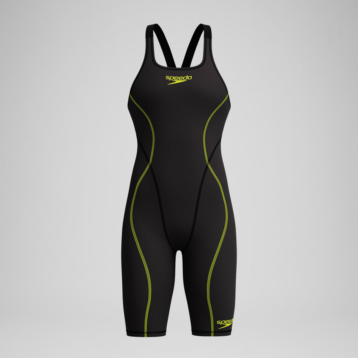 Female Fastskin HyperSpark Openback Kneeskin Black | Speedo