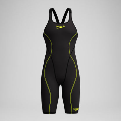 Female Fastskin HyperSpark Openback Kneeskin Black | Speedo
