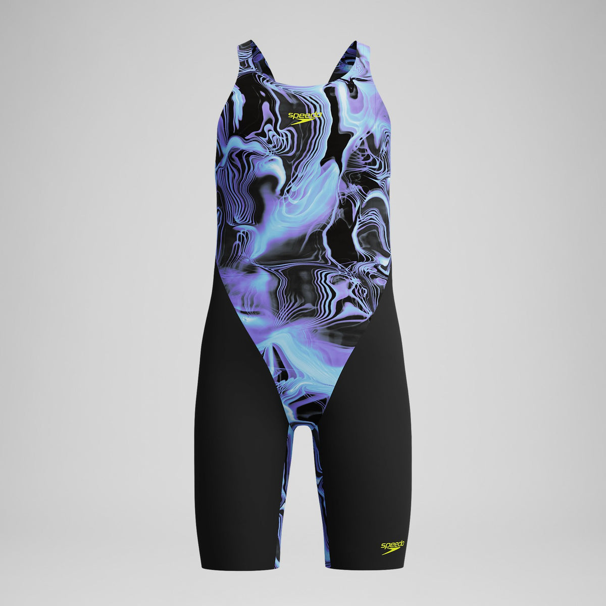 Girls Fastskin Endurance+ Max Openback Kneeskin Black/Blue | Speedo