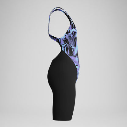 Girls Fastskin Endurance+ Max Openback Kneeskin Black/Blue | Speedo