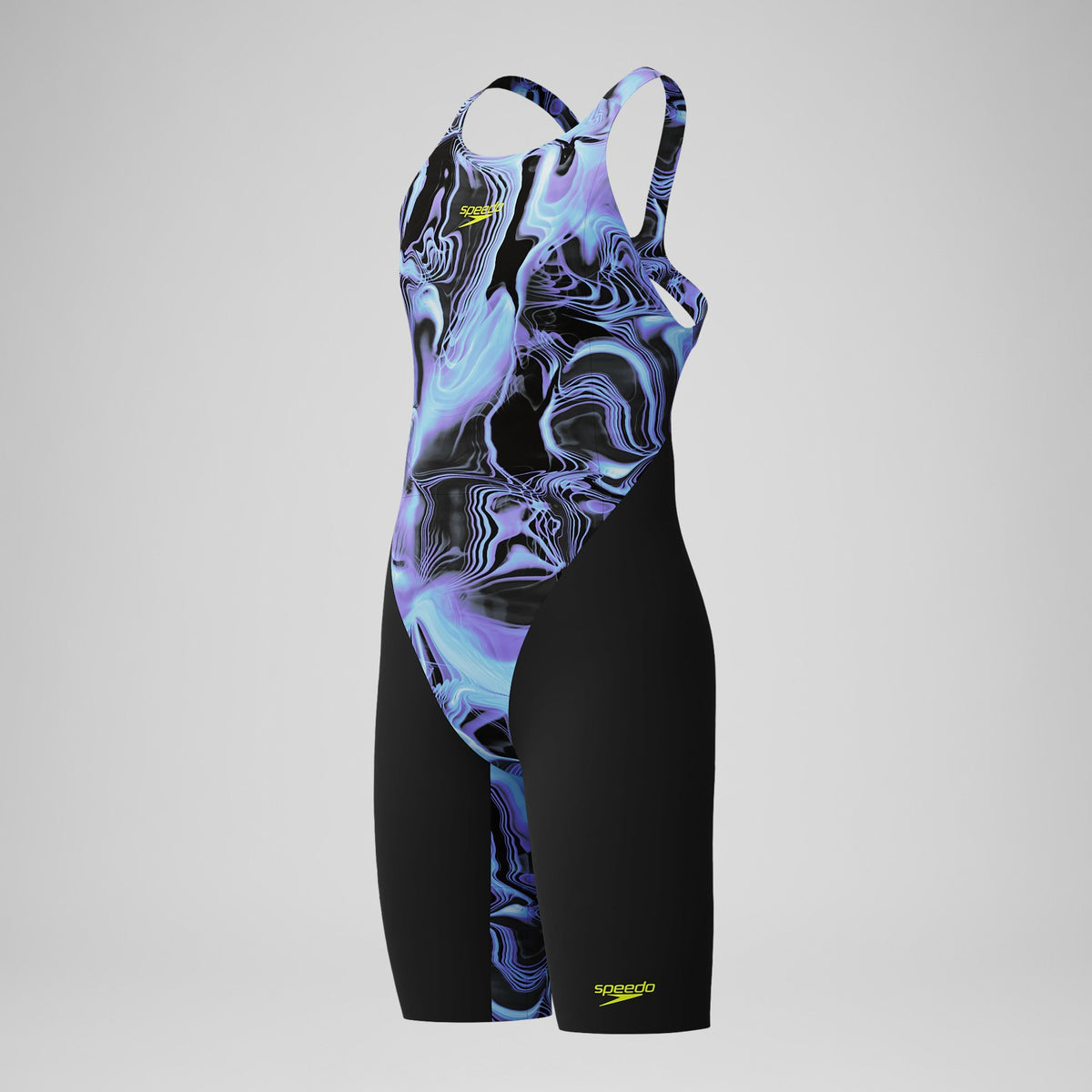 Girls Fastskin Endurance+ Max Openback Kneeskin Black/Blue | Speedo