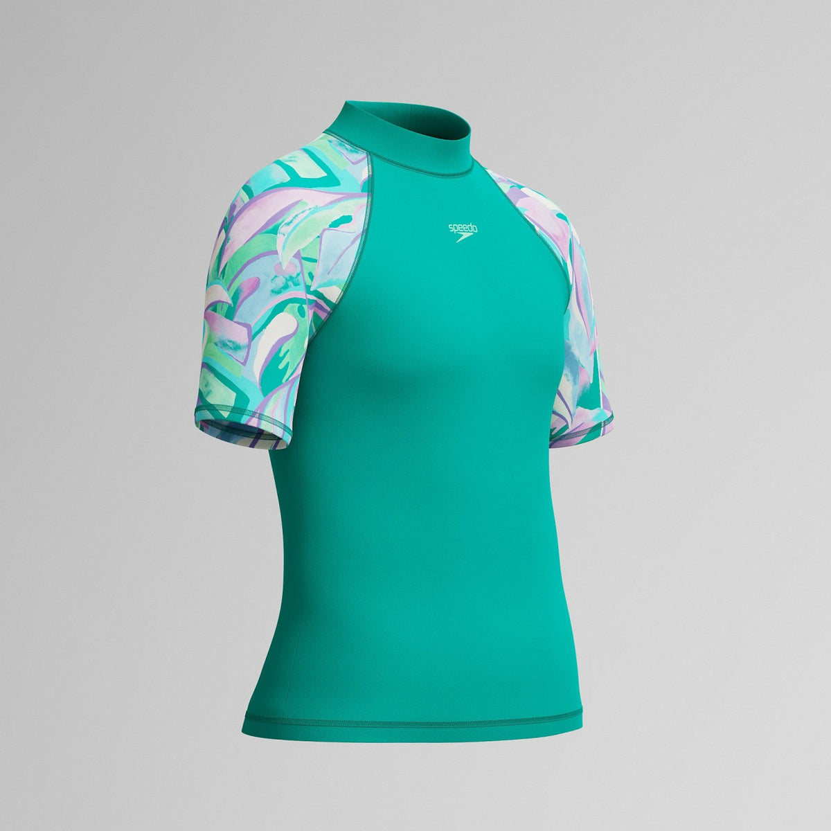 Girls Short Sleeve Rashguard Turquoise | Speedo