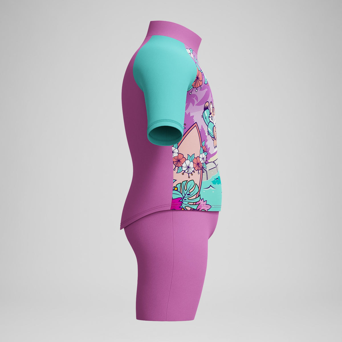 Infant Girls Learn to Swim Sun Protection Top & Short Pink/Green | Speedo