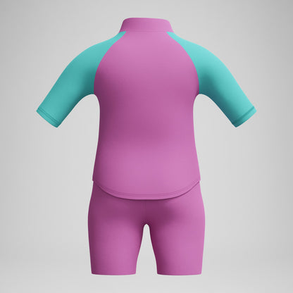 Infant Girls Learn to Swim Sun Protection Top & Short Pink/Green | Speedo