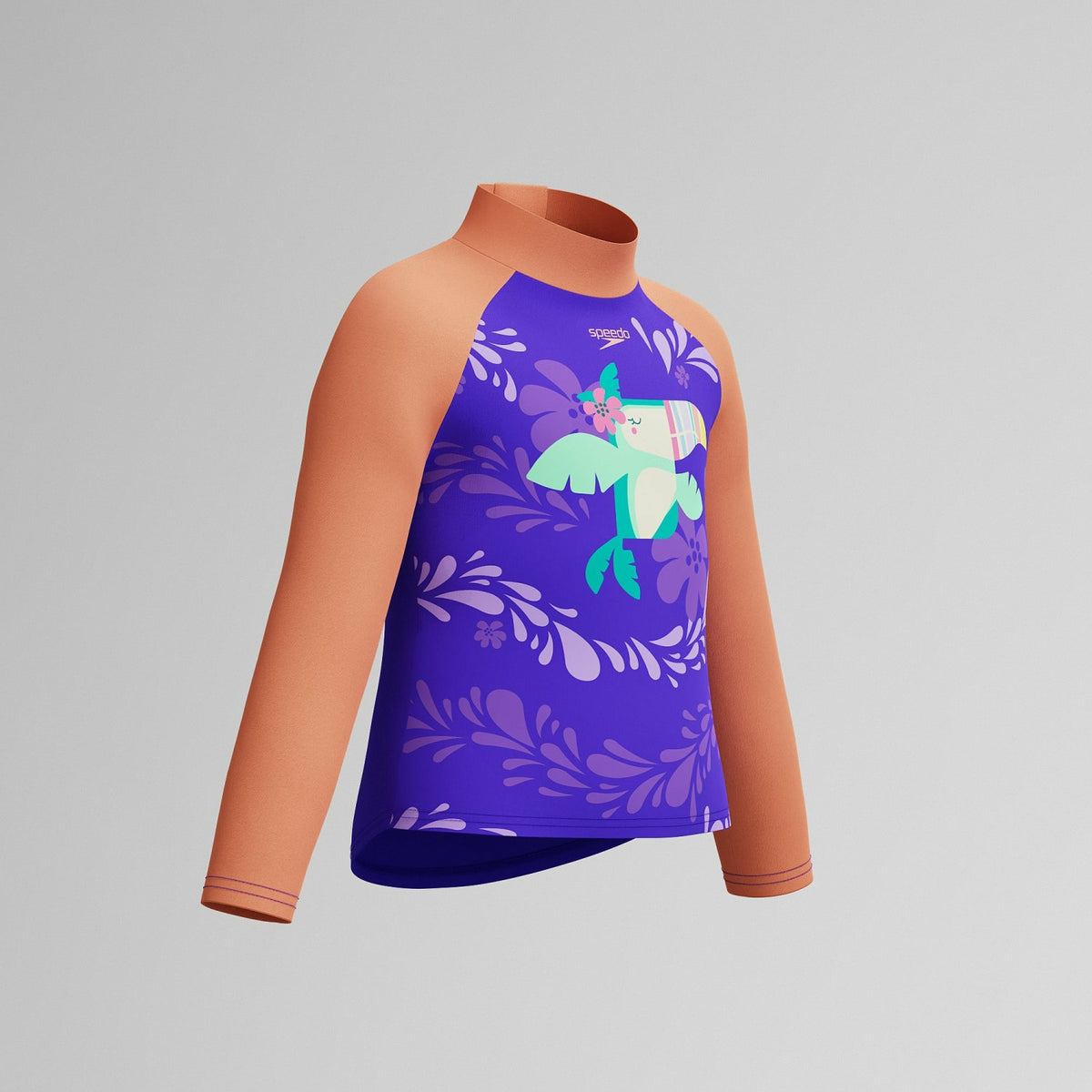 Infant Girls Learn to Swim Long Sleeve Rashguard Purple/Orange | Speedo