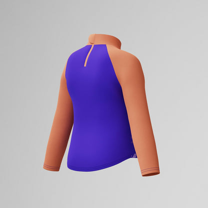Infant Girls Learn to Swim Long Sleeve Rashguard Purple/Orange | Speedo