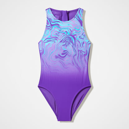 Girls Printed Hydrasuit Purple/Blue | Speedo
