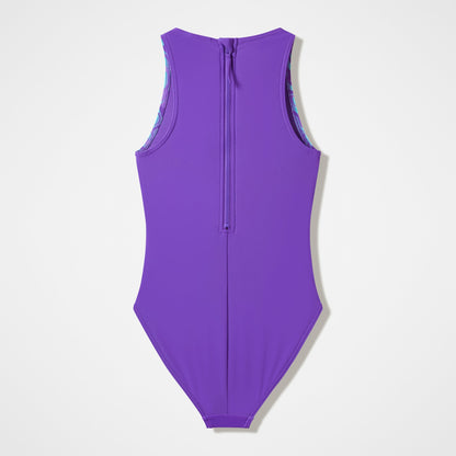 Girls Printed Hydrasuit Purple/Blue | Speedo