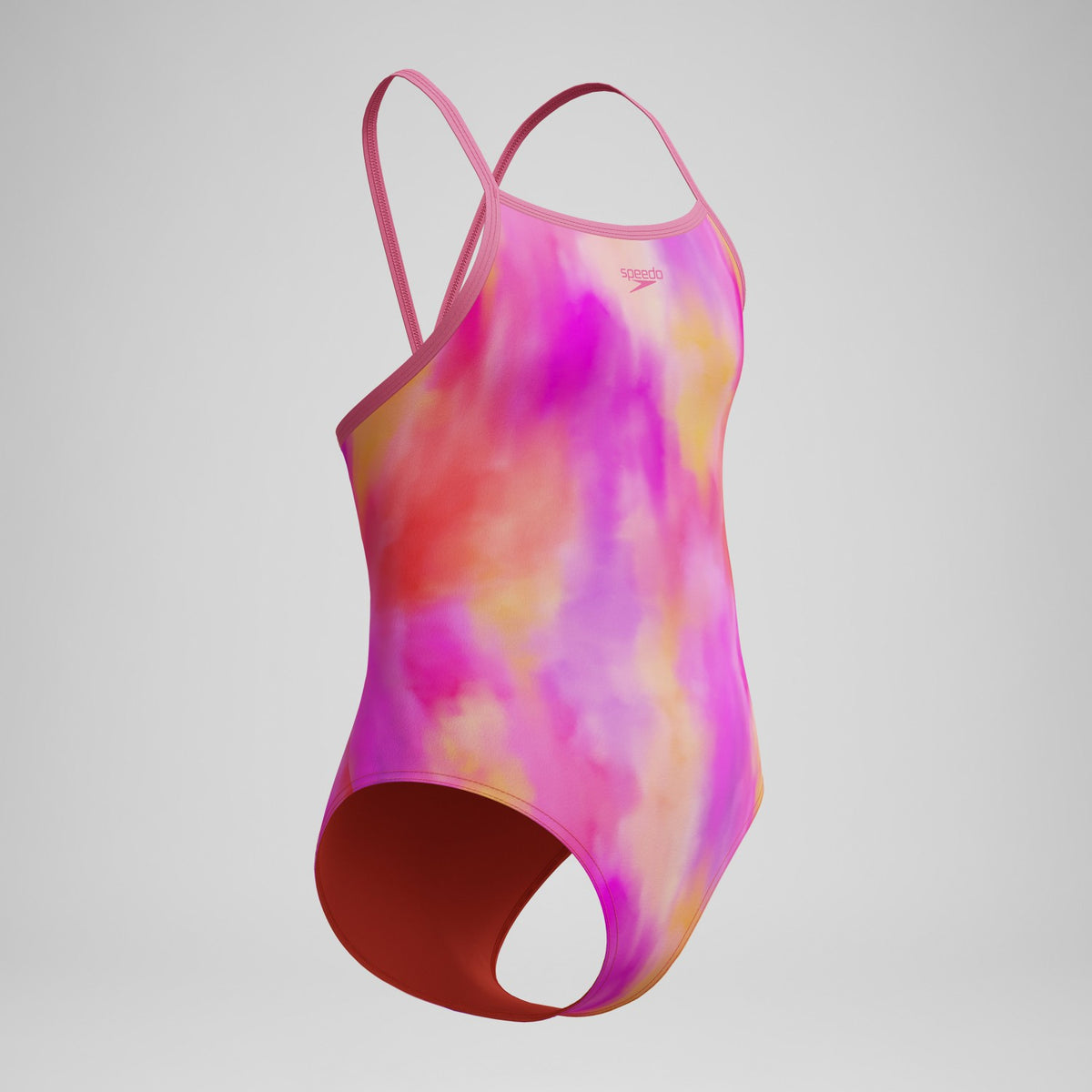 Girls Printed Thinstrap Swimsuit Pink | Speedo