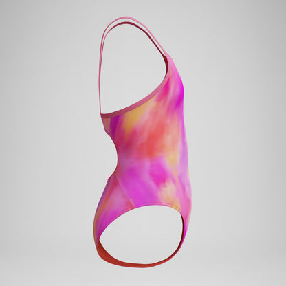 Girls Printed Thinstrap Swimsuit Pink | Speedo