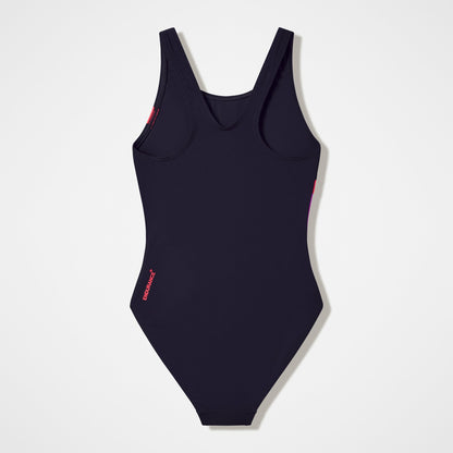 Girls Hyperboom Butterfly Back Swimsuit Black/Red | Speedo