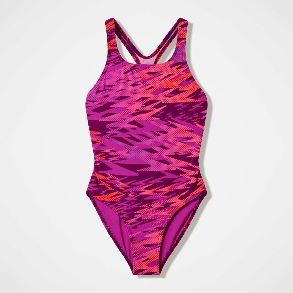 Girls Hyperboom Printed Medalist Swimsuit Pink | Speedo