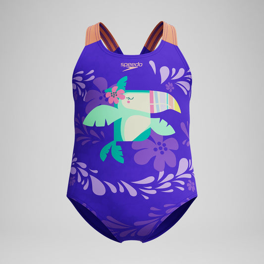 Infant Girls Learn to Swim Printed Swimsuit Purple | Speedo