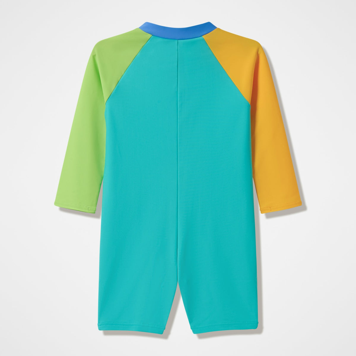 Infants Colourblock Long Sleeve Zip Swimsuit Green/Orange | Speedo