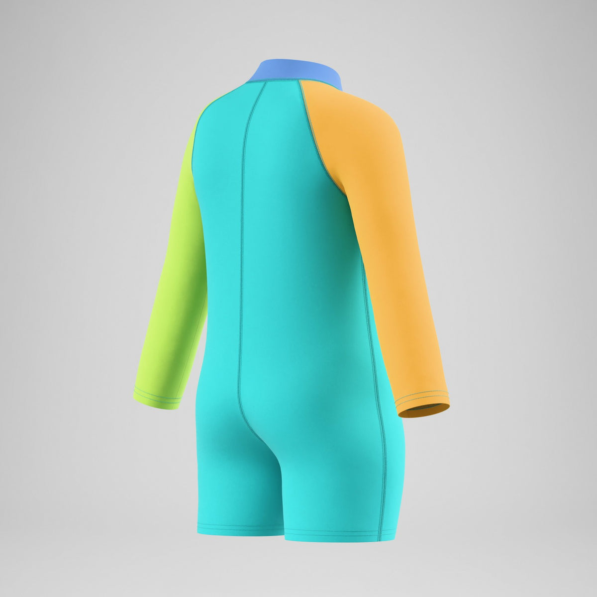 Infants Colourblock Long Sleeve Zip Swimsuit Green/Orange | Speedo