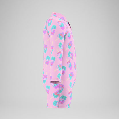 Infants Printed Long Sleeve Zip Swimsuit Pink | Speedo