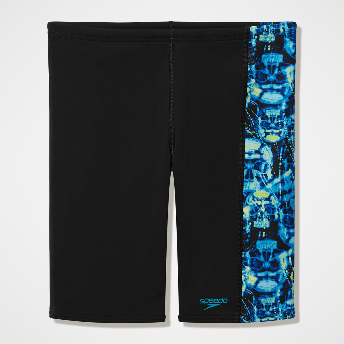 Boys Printed Panel Jammer Black/Blue | Speedo