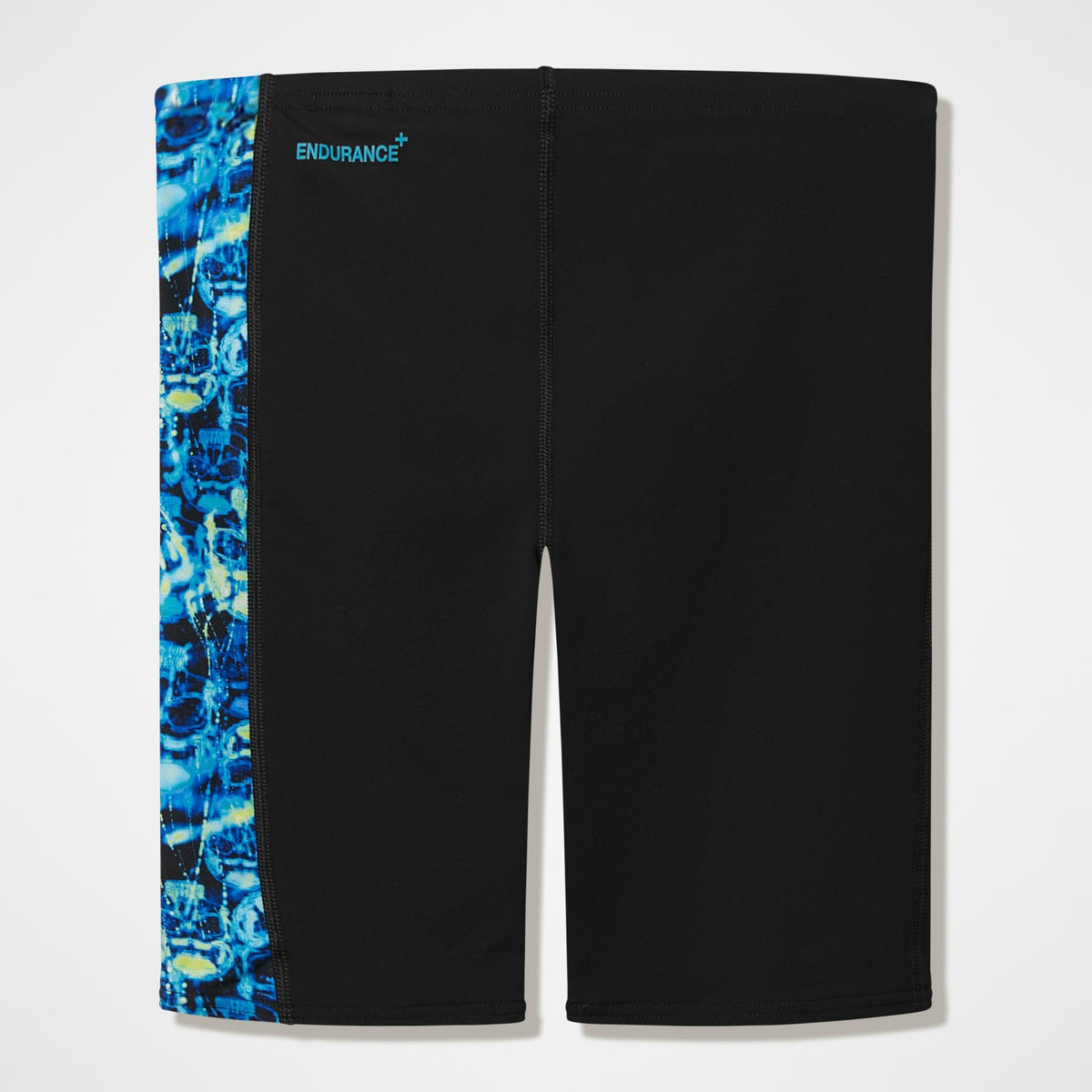 Boys Printed Panel Jammer Black/Blue | Speedo