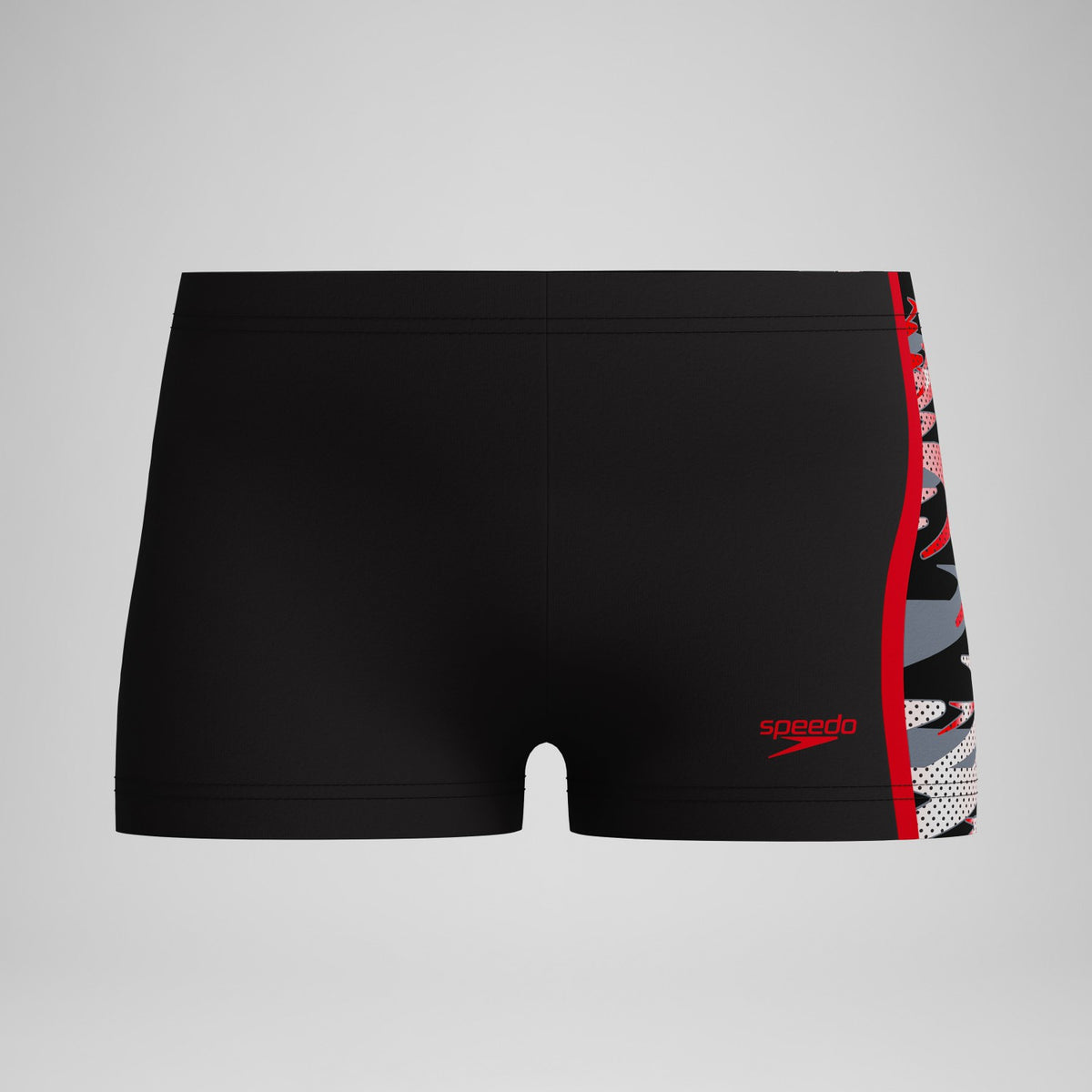 Boys Hyperboom Splice Aquashorts Black/Red | Speedo