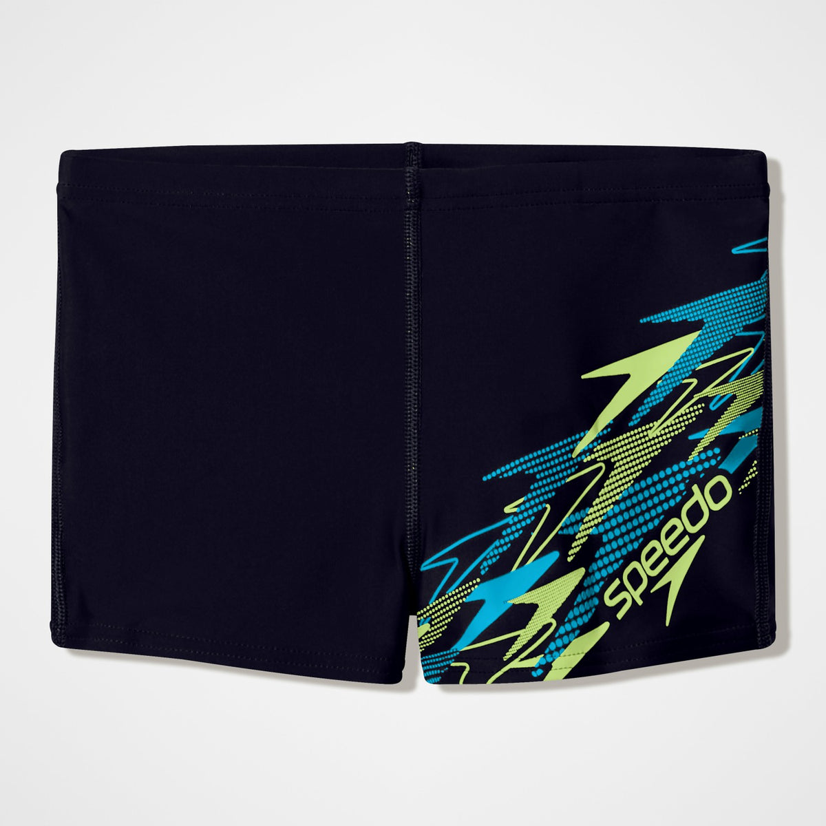 Boys Medley Logo Aquashorts Black/Green | Speedo