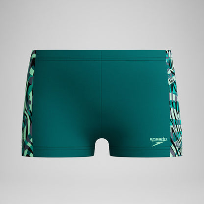 Boys Panel Aquashorts Green | Speedo