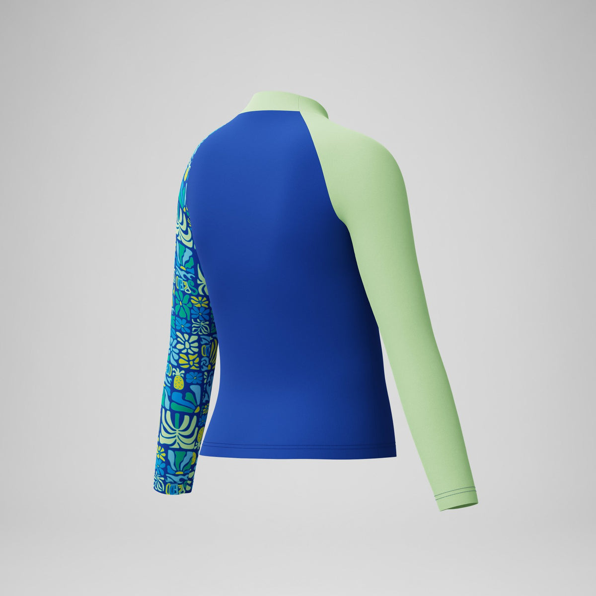 Boys Printed Long Sleeve Rashguard Blue | Speedo