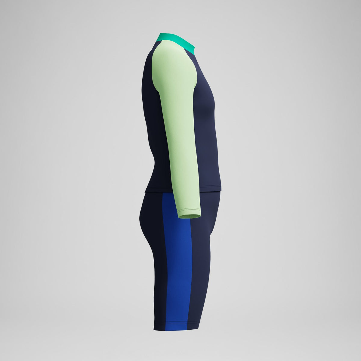 Boys Colourblock Long Sleeve Rashguard Navy | Speedo