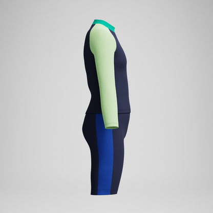 Boys Colourblock Long Sleeve Rashguard Navy | Speedo