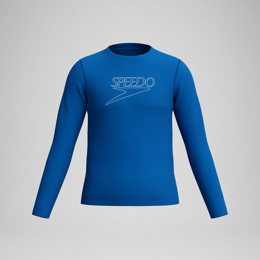 Junior Classic Logo Long Sleeve Rashguard Blue | Speedo