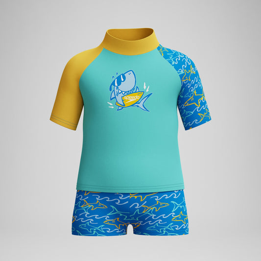 Infant Boys Learn to Swim Rashguard Set Blue/Yellow | Speedo