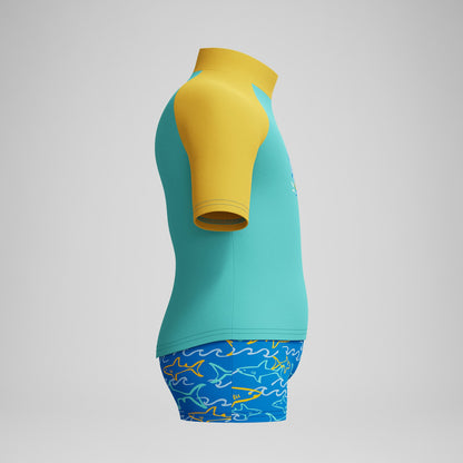 Infant Boys Learn to Swim Rashguard Set Blue/Yellow | Speedo
