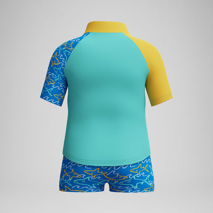 Infant Boys Learn to Swim Rashguard Set Blue/Yellow | Speedo